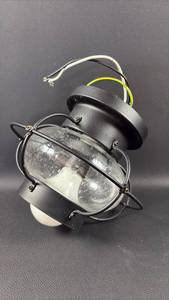 lot 46 image: Black Outdoor Wall Sconce Light Fixture with Clear Glass Globe