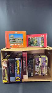 lot 59 image: Lot of 9 Puzzles. Including Murder Mystery Style GamesJigsaws
