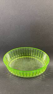 lot 66 image: Uranium Glass Oval Ramkin