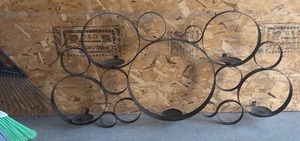 lot 112 image: Metal Wall Decor Would Be Cool As Fireplace Insert 42 Wide