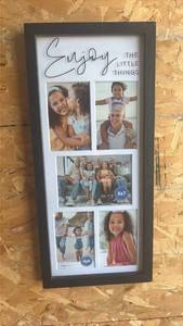 lot 158 image: Enjoy The Little Things Multi-Photo Framed Wall Art Display 5x7 4x6
