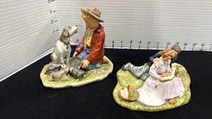 lot 1017 image: Norman Rockwell porcelain figurines tallest is 5 inches