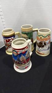 lot 1027 image: Budweiser steins set of 4