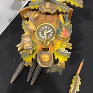 Thorens cuckoo clock with weights and pendulum 14x10