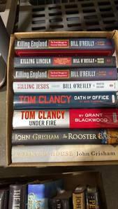 lot 1123 image: John Grisham, Tom Clancy, Bill  OReilly hardback books