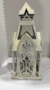 lot 1131 image: Metal candle holder 19inches tall