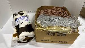 lot 1141 image: Cow hide remnant, fabric and more