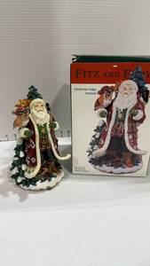lot 1155 image: Fitz and Floyd Christmas Lodge Musical 8.5 inches tall