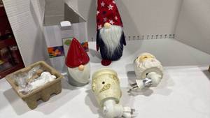 lot 1167 image: 2 Scentsy mini warmers used, gnome and Santa warmer