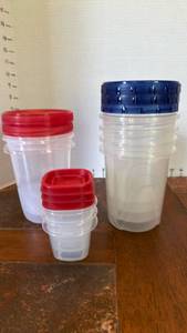 lot 2016 image: Rubbermaid and Ziploc storage containers