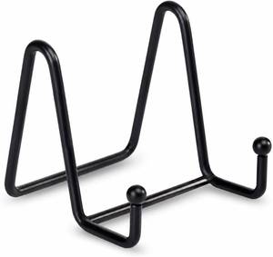 lot 5525 image: Artliving Plate Stands for Display - Iron Easel Stand, 3-inch, Black
