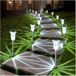 lot 5528 image: DenicMic Solar Lights Outdoor Waterproof 10 Pack Pathway Lights Cool White