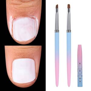 lot 5529 image: 2Pcs Nail Clean Up Brushes, Nail Brushes for Cleaning Polish Mistakes