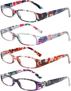 lot 5544 image: Kerecsen Womens Reading Glasses 4 Pairs Ladies Fashion Spring Hinge Readers
