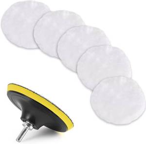 lot 5571 image: Wool Polishing Buffing Pad 7 Pcs 3 Inch Drill Buffer Wheel Attachment  Missing