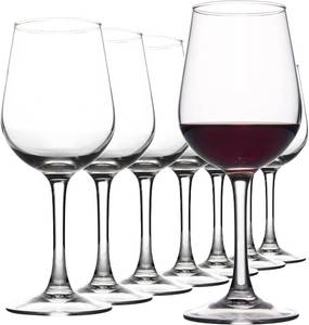 lot 5595 image: FAWLES Fully Tempered Wine Glasses, Shock Resistant, 15.5 oz Set of 8  1 Glass
