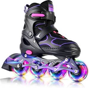 lot 5601 image: 2PM SPORTS Inline Skates for Kids & Beginners, Adjustable, Light-Up Wheels Mediu