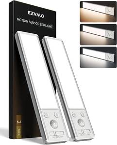 lot 5613 image: EZVALO 8 Under-Cabinet Lighting, Rechargeable Motion Sensor, 3 Color Temps