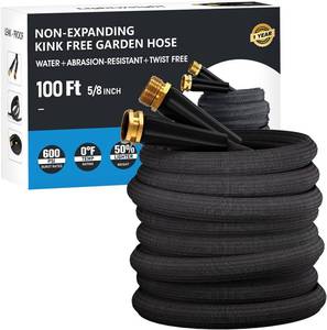 lot 5615 image: 100 ft Garden Hose, Non-Expanding, Ultra Flexible, Burst-Resistant