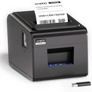 lot 5617 image: vretti Thermal Receipt Printer, 3 18 80mm Direct Thermal Printers