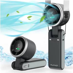 lot 5633 image: PlayHot Portable Handheld Turbo Fan, Travel Essentials, Gifts for WomenMen
