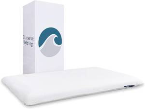 lot 5655 image: Bluewave Bedding Extra Slim Gel Memory Foam Pillow for StomachBack Sleepers