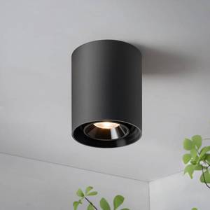 lot 5657 image: OKELI Black LED Dimmable Ceiling Light 20W 1300LM 2700K-6000K Flush Mount