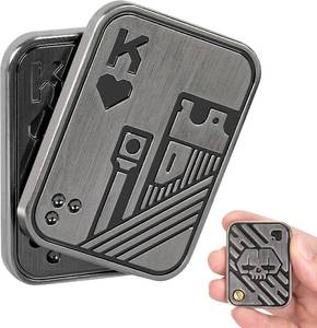 lot 5673 image: ITOKEY Fidget Toys Adults, Poker Card Fidget Toy, Metal Magnetic Slider