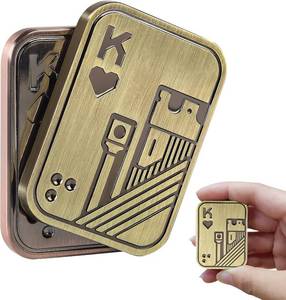 lot 5674 image: ITOKEY Metal Fidget Toys, EDC Fidget Slider, Poker Push Card, Magnetic