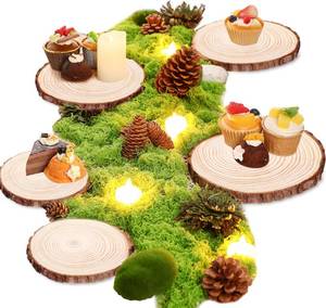 lot 5679 image: Nuanchu 7 Pack Wood Table Centerpieces, 4. 7-5. 5