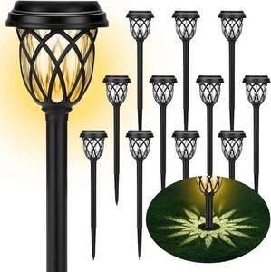 lot 5687 image: Solar Lights Outdoor 12 Pack, IP65 Waterproof, Garden Driveway, Warm White  Mi