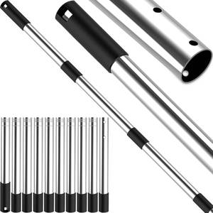lot 5703 image: QNFANN Telescopic Pool Pole 12 Ft Heavy Duty Stainless Steel for Skimmer Net