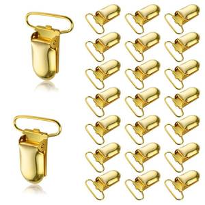 lot 5714 image: 25 PCS 1 Suspender Clips Metal Pacifier Clip Holder