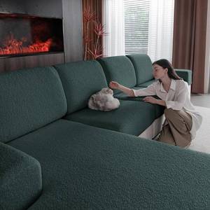 lot 5749 image: OHSIO Couch Cushion Covers for Sectional Sofa, Stretch Soft Sofa Slipcovers