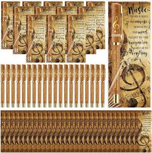 lot 5758 image: 30 Sets Music Pens with Bookmarks for Musical Favors, Wood Grain