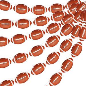 lot 5771 image: 6 Pcs Football Banner Decorations - Birthday Banner Paper Bunting