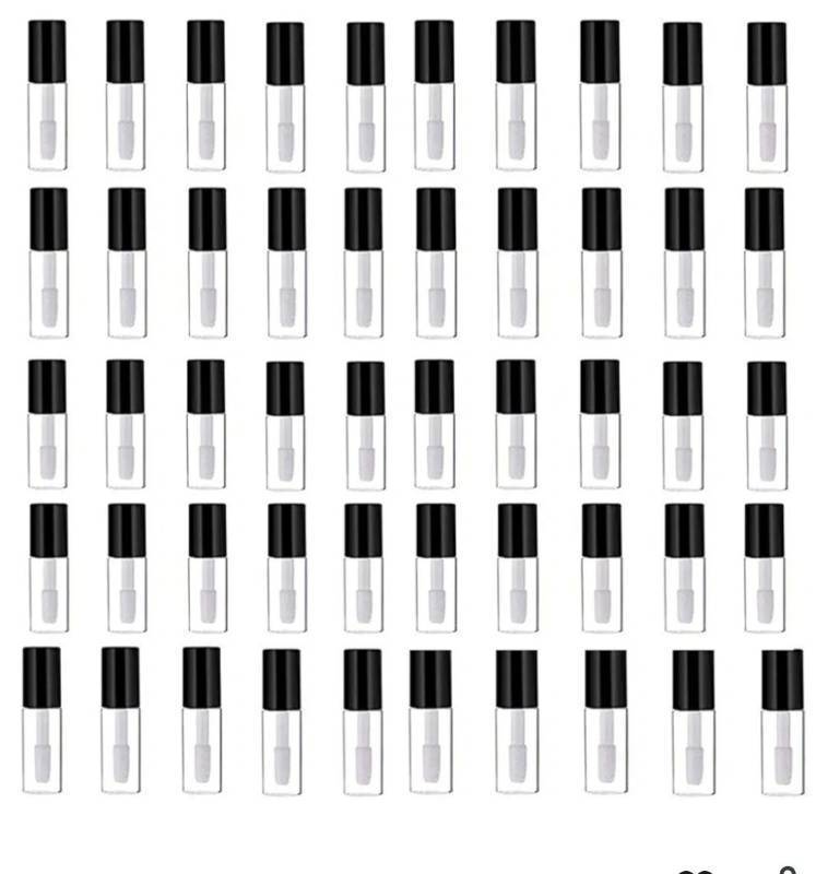 lot 18319 image: 24Pack 1.2ML Clear Mini Lip Gloss Tube Empty Lip Balm Containers - Retail $8