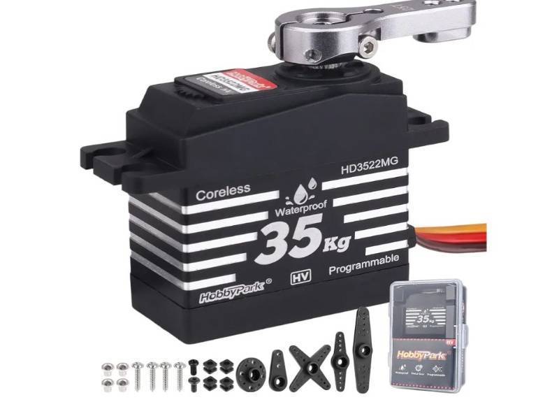 lot 18368 image: 35KG High Torque Servo Motor HD3522MG Waterproof Coreless Metal Gears - Retail $30