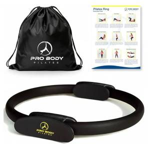 lot 59126 image: ProBody Pilates Circle - 14 Inch Magic Circle Pilates Ring30 lb Resistance, Dual Foam Grips, Inner Thigh Exerciser, Pilates at Home Equipment, Carry Pouch - Retail $23