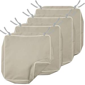 lot 59134 image: Porch Shield Patio Seat Cushion Covers 4 Packs, 24x22x4, Beige - Retail $38