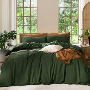 lot 59151 image: Duvet Cover Set 100% Washed Cotton Linen Like King - Retail $80