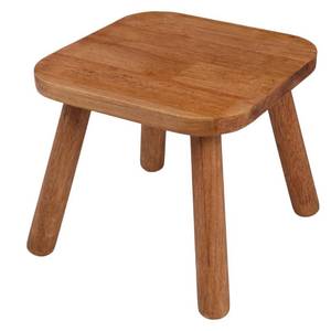 lot 59156 image: Solid Wooden Stool,Plant Stand,Step Stool (Walnut, 9.3inch) - Retail $24