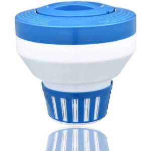lot 59166 image: Pool Chlorine Floater, 7.5 Large Floating Chlorine Dispenser, Optimal Pool with Adjustable Release for Indoor & Outdoor Swimming Pool Hot Tub - Retail $15
