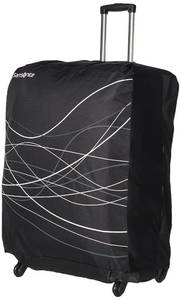 lot 59175 image: Samsonite Printed Luggage Cover, Black, Large - Retail $40
