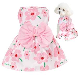 lot 59180 image: Floral Dog Dress Cute Dog Skirt Pet Dress Summer Pet Clothes for Puppy Small Cats - Retail $7