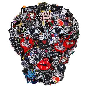 lot 59183 image: Punk Iron On Patches for Jacket Ramdom Embroidered Patches - Retail $10