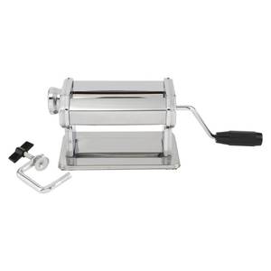 lot 59187 image: Creative Mark Clay Conditioning Pasta Machine - 9 Adjustable Thickness Settings, Smooth Polymer Clay Roller, 5.5 Wide Opening for Conditioning and Marbling, Non-Skid Feet and Surface C-Clamp - Retail $38