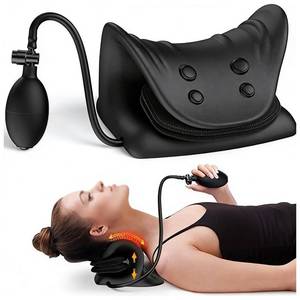 lot 1032 image: LZTET Cervical Neck Traction Device,Cervical Traction Device for Relief,Adjustable Inflatable Support Relieving Neck Pain,Stretcher Collar for Home,Travel Office(ColorBlack) - Retail $56