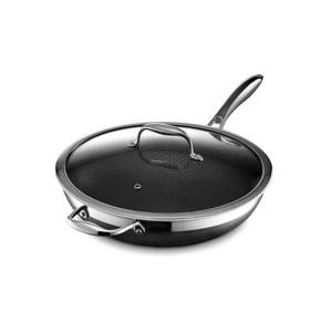 lot 1048 image: HexClad 12 Hybrid Nonstick Wok & Lid, Induction-Ready, Dishwasher Safe - Retail $199