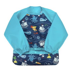 lot 1053 image: Baby Boys and Girls Snap Go Easy Wear Long Sleeve Bibs - Retail $30